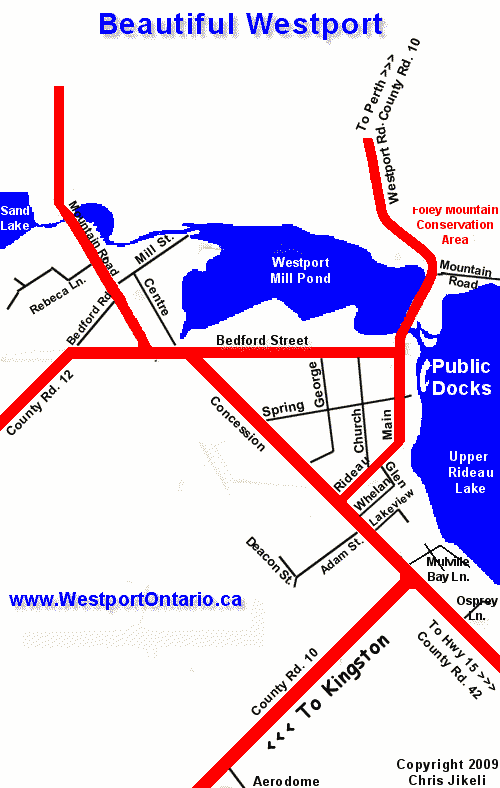 Map of the Village of Westport.