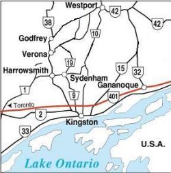 Southeastern Ontario Map.